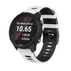 Garmin 20 mm sílikonól fyrir Vivoactive 3 / Venu –hvít/svört