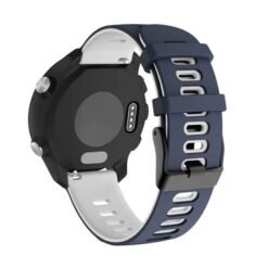 Garmin 22 mm sílikonól fyrir Vivoactive 4 / Venu 2 – blá/hvít - Image 3