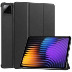 Xiaomi Pad 7 / 7 Pro þríbrjótanlegt hulstur með standi – svart