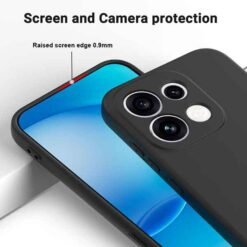 Oppo Reno 16F / 16FS sílikonhulstur með úlnliðsól - Svart - Image 4
