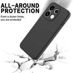 Oppo Reno 16F / 16FS sílikonhulstur með úlnliðsól - Svart - Image 5
