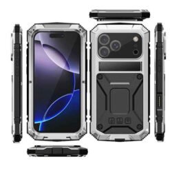 iPhone 18 Pro svart Full Armor símahulstur með skjávörn og MagSafe - Image 2