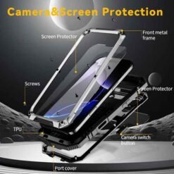 iPhone 18 Pro svart Full Armor símahulstur með skjávörn og MagSafe - Image 5