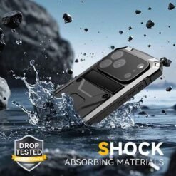 iPhone 18 Pro svart Full Armor símahulstur með skjávörn og MagSafe - Image 6
