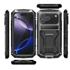 iPhone 18 Pro Max svart Full Armor símahulstur með skjávörn og MagSafe - Image 2