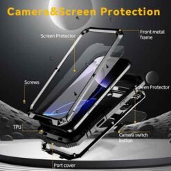 iPhone 18 Pro Max svart Full Armor símahulstur með skjávörn og MagSafe - Image 5