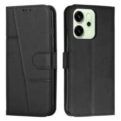 Oppo Reno 14 / 14 F símaveski með kortahólfum - Svart