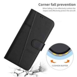 Oppo Reno 14 / 14 F símaveski með kortahólfum - Svart - Image 6