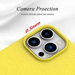iPhone 18 Pro Max símahulstur úr hveitistráum og TPU – svart - Image 3