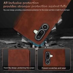 Galaxy A27 rautt símaveski með kortahólfum - Image 3