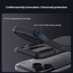 iPhone 17 Pro Max NILLKIN MagSafe símahulstur með myndavélarloku – svart - Image 9