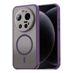 Xiaomi 17 Ultra MagSafe hulstur MagSafe símahulstur úr TPU og akríl - Svart