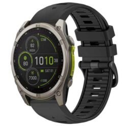 Garmin 26 mm sílikonól með stálsylgju – svört