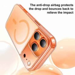 iPhone 18 Pro Max appelsínugult MagSafe hulstur með mjúkri áferð - Image 5