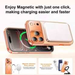 iPhone 18 Pro Max appelsínugult MagSafe hulstur með mjúkri áferð - Image 4