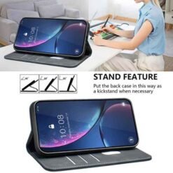 Oppo Reno 16F / 16FS símaveski með kortahólfum - Svart - Image 4