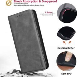 Oppo Reno 16F / 16FS símaveski með kortahólfum - Svart - Image 7