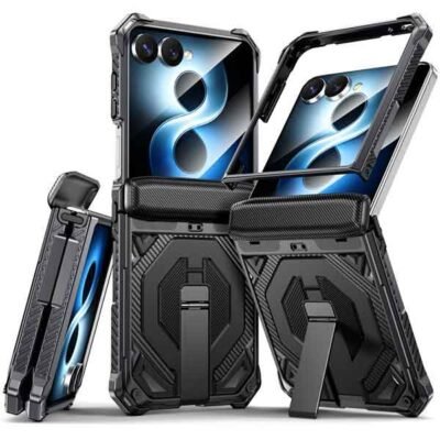 Galaxy Z Flip8 MagSafe símahulstur með standi – svart