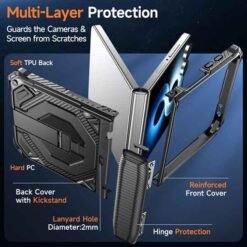 Galaxy Z Flip8 MagSafe símahulstur með standi – svart - Image 5