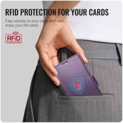 Galaxy A27 símaveski með RFID-vörn – fjólublátt - Image 4