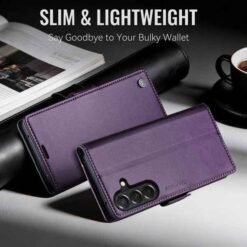 Galaxy A27 símaveski með RFID-vörn – fjólublátt - Image 7