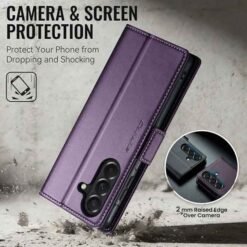 Galaxy A27 símaveski með RFID-vörn – fjólublátt - Image 8