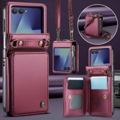 Galaxy Z Flip7 CaseMe símaveski með RFID-vörn – rautt - Image 7