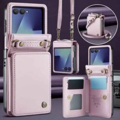 Galaxy Z Flip7 CaseMe símaveski með RFID-vörn – bleikt - Image 7
