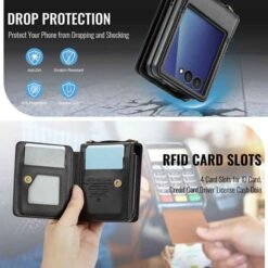 Galaxy Z Flip8 CaseMe símaveski með RFID-vörn – svart - Image 5