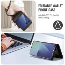 Galaxy Z Flip8 CaseMe símaveski með RFID-vörn – svart - Image 7