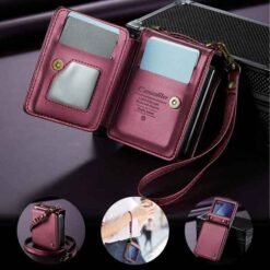 Galaxy Z Flip8 CaseMe símaveski með RFID-vörn – rautt - Image 3