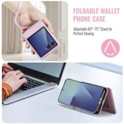 Galaxy Z Flip8 CaseMe símaveski með RFID-vörn – bleikt - Image 7