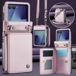 Galaxy Z Flip8 CaseMe símaveski með RFID-vörn – bleikt - Image 8