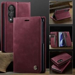 Galaxy Z Fold8 símaveski með RFID-vörn – rautt - Image 6