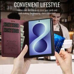 Galaxy Z Fold8 símaveski með RFID-vörn – rautt - Image 10