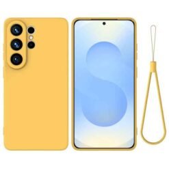 Galaxy S26 Ultra mjúkt silíkonhulstur - gult