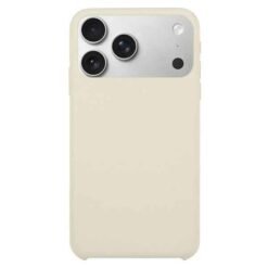 iPhone 18 Pro / 17 Pro símahulstur úr sílikoni – drapplitað
