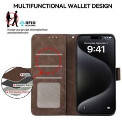 OPPO Find X9 Ultra kortaveski með RFID-vörn – brúnt - Image 6