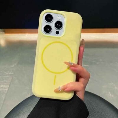 iPhone 15 Pro Max símahulstur með MagSafe – gult