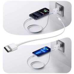 JOYROOM 30W GaN hleðslutæki með 3 tengjum – hvítt - Image 7