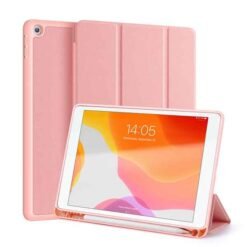 iPad 10.2" bleikt hulstur með pennahólfi