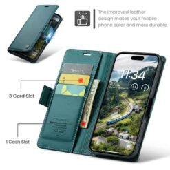 iPhone 16 Pro símaveski með RFID vörn – grænt - Image 2