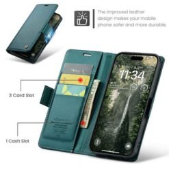iPhone 16+ símaveski með RFID vörn – grænt - Image 2