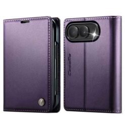 iPhone Duo símaveski með RFID-vörn – fjólublátt