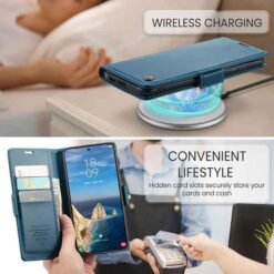 Galaxy S26 Ultra blátt símaveski með RFID vörn - Image 5
