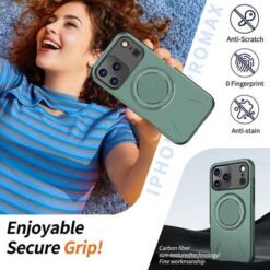 iPhone 18 Pro símahulstur með standi – grænt - Image 3