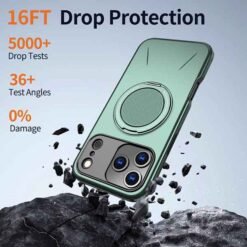 iPhone 18 Pro símahulstur með standi – grænt - Image 4