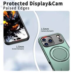iPhone 18 Pro símahulstur með standi – grænt - Image 5