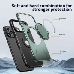 iPhone 18 Pro símahulstur með standi – grænt - Image 6