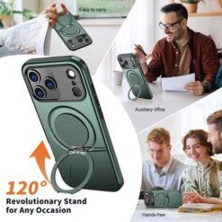 iPhone 18 Pro símahulstur með standi – grænt - Image 7
